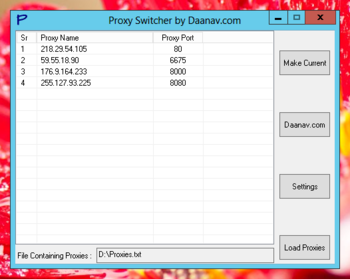 Proxy Switcher screenshot