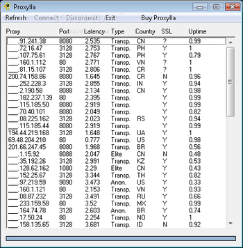 Proxylla screenshot