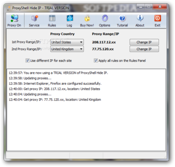 ProxyShell Hide IP screenshot