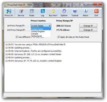 ProxyShell Hide IP screenshot 2