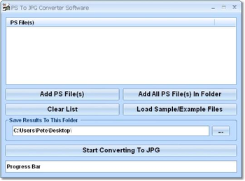 PS To JPG Converter Software screenshot