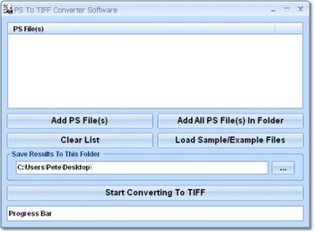 PS To TIFF Converter Software screenshot