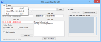 PSA Insert Text to SRT screenshot 2