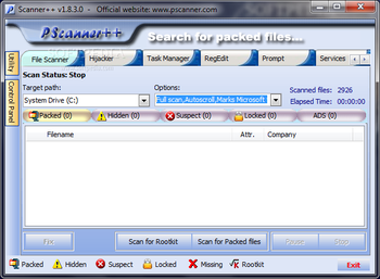 PScanner++ screenshot