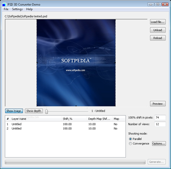PSD 3D Converter screenshot