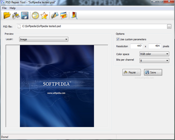 PSD Repair Tool screenshot