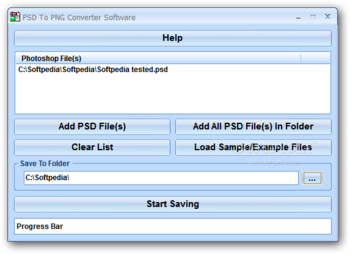 PSD To PNG Converter Software screenshot