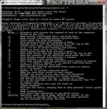 PsLogList screenshot