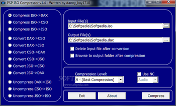 PSP ISO Compressor screenshot