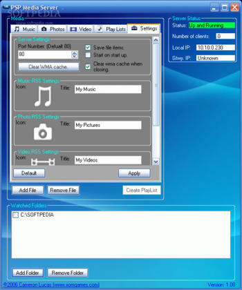 PSP Media Server screenshot 3