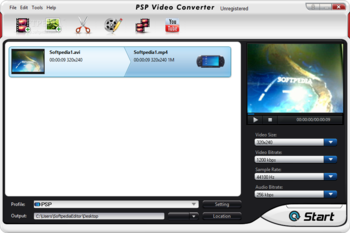 PSP Video Converter screenshot