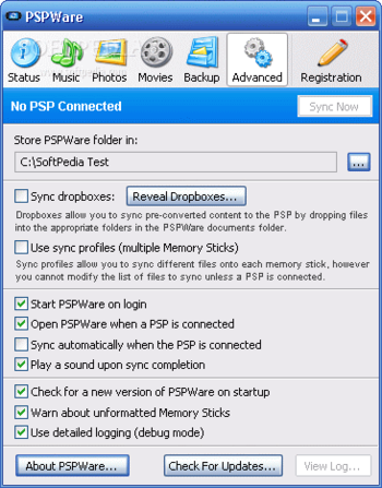PSPWare screenshot
