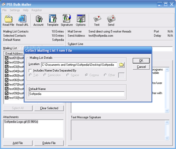 PSS Bulk Mailer screenshot 2