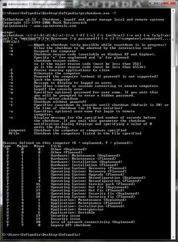 PsShutdown screenshot