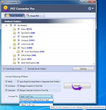 PSt Converter Pro screenshot