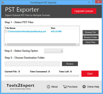 PST Exporter screenshot 2