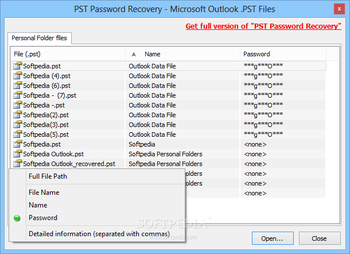 PST Password Recovery screenshot 2
