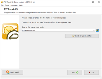 PST Repair Kit screenshot