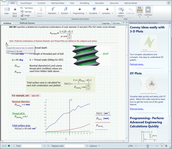 PTC Mathcad Express screenshot