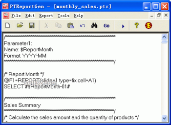 PTReportGen screenshot 2
