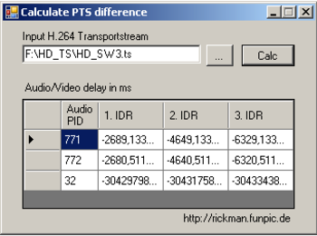 PTScalc screenshot