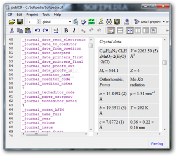 publCIF screenshot