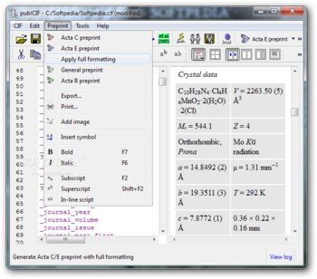publCIF screenshot 3