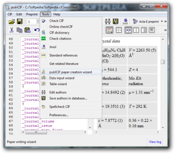 publCIF screenshot 4