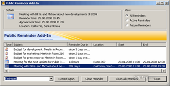 Public Reminder Add-In screenshot 3