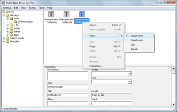 PublicWare Music Archive screenshot