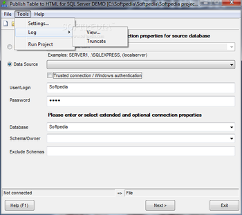 Publish Table to HTML for SQL Server Pro screenshot 2