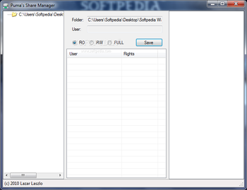 Puma's Share Manager screenshot