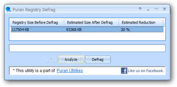 Puran Registry Defrag screenshot