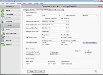 Purchase Order Software screenshot