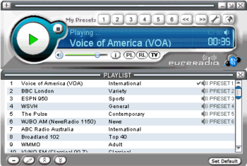 PureRadio screenshot