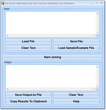 Put Email Addresses Into One Comma-Delimited Line Software screenshot