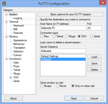 PuTTY Portable screenshot