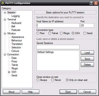PuTTY Portable screenshot