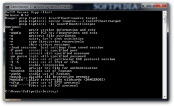 PuTTY Secure Copy Client screenshot