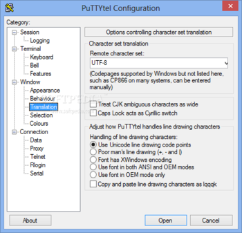 PuTTYtel screenshot 10
