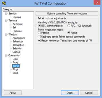 PuTTYtel screenshot 16