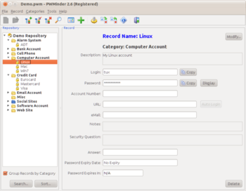 PWMinder (Linux) screenshot 3