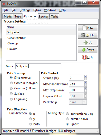 PyCAM screenshot 3