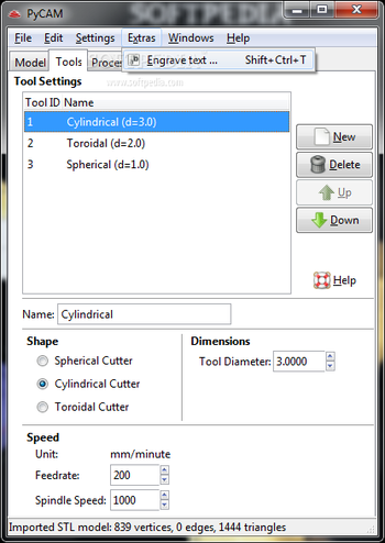 PyCAM screenshot 8
