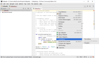 PyCharm Community Edition screenshot