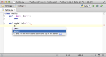 PyCharm screenshot