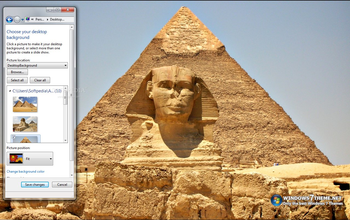 Pyramids and the Sphinx Windows 7 Theme screenshot