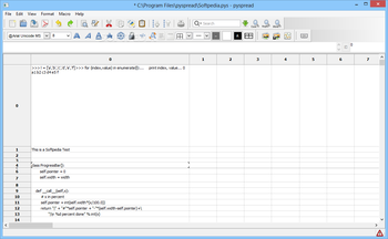 pyspread screenshot