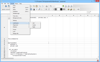 pyspread screenshot 4