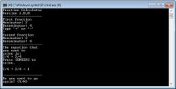 Python Fraction Calculator  screenshot
